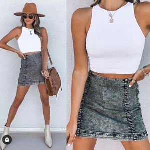 Vici Acid wash skirt, new only wore once (somehow a second one came)